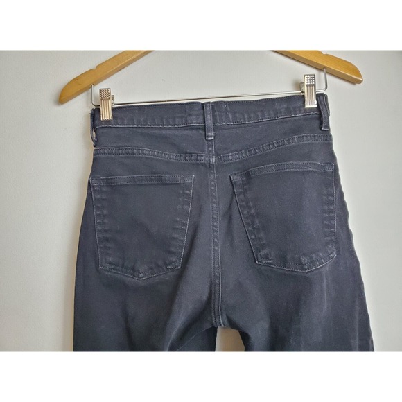 Everlane 26 Jeans High Waist Straight Black Womens Stretch - Picture 5 of 11